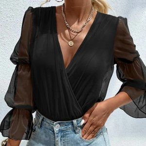 Mesh Sleeve Bodysuit